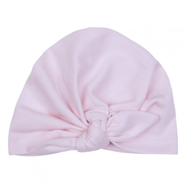 Bonnet naissance turban ROSE PASTEL