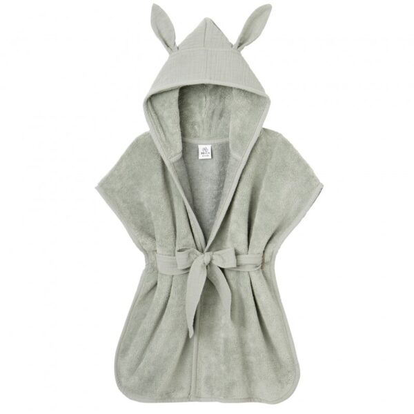 Peignoir bambou et gaze de coton 0-2 ans VERT DE GRIS